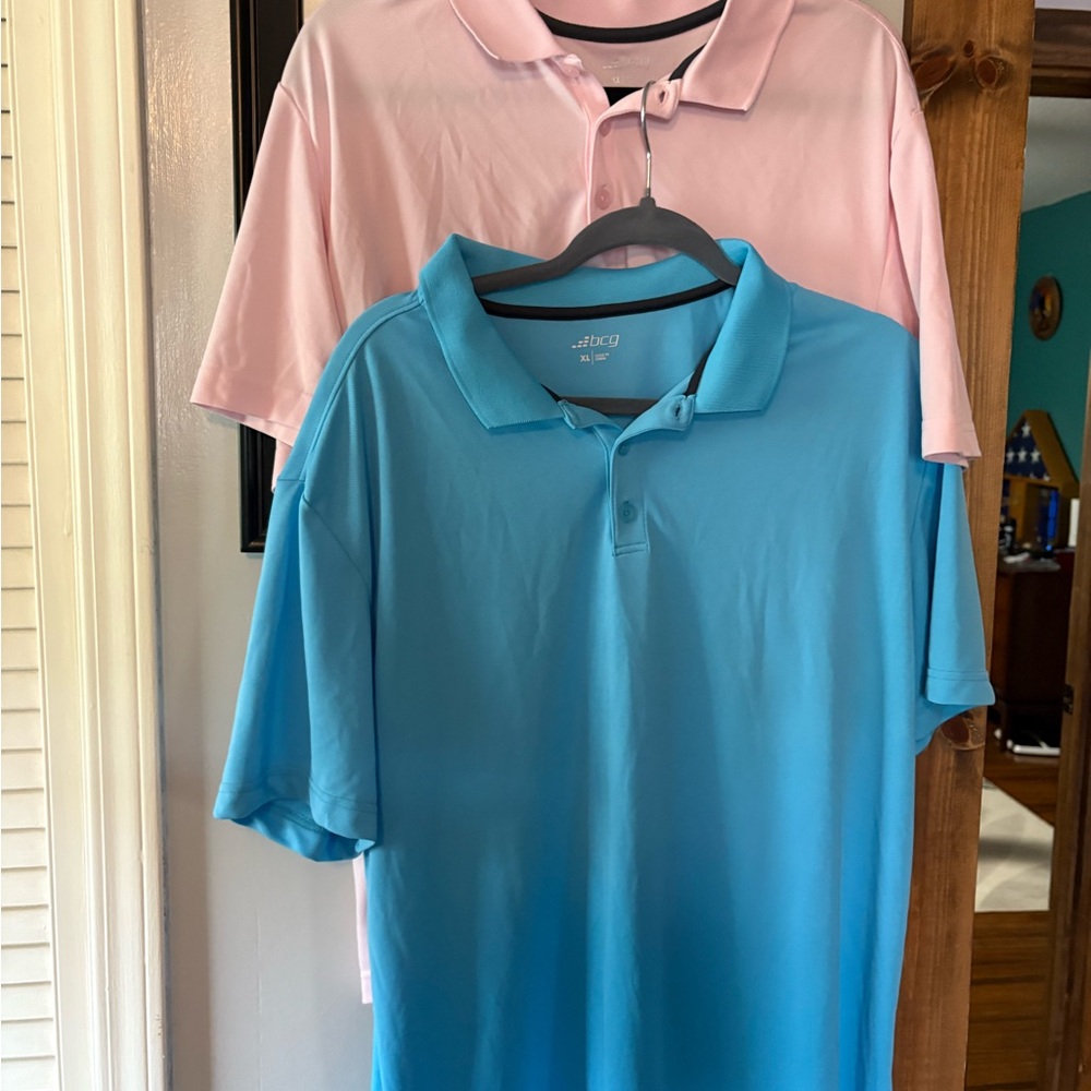 BCG Men's Polo Shirts - Blue and Pink